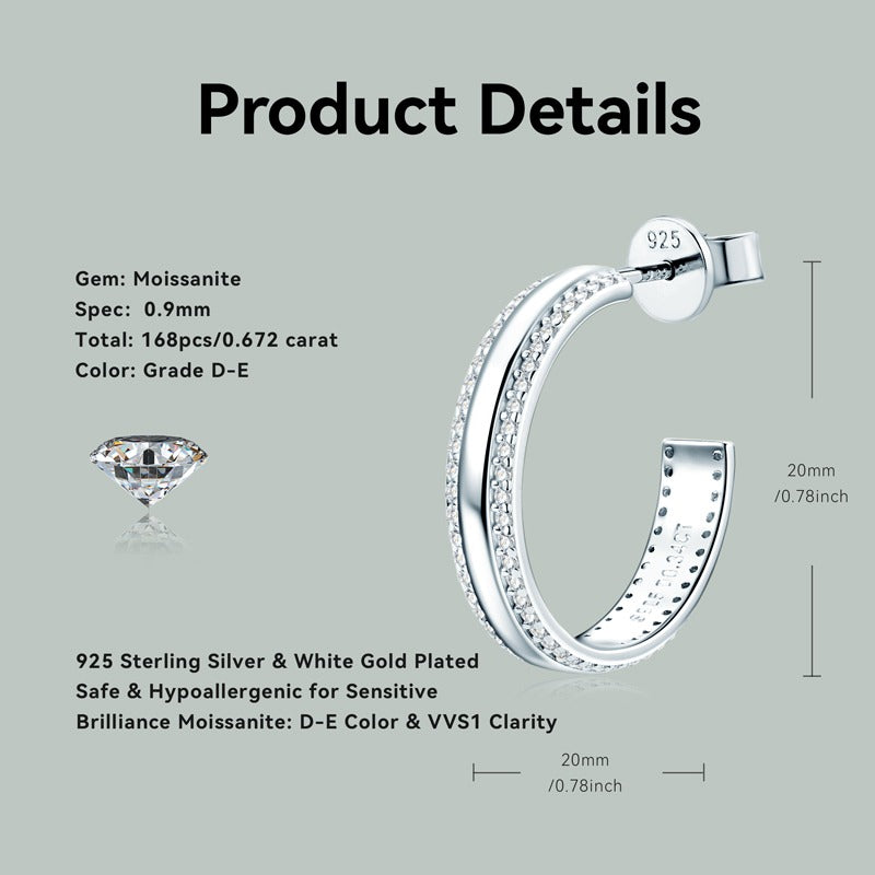 BROADWAY - Diamond Hoop Earrings