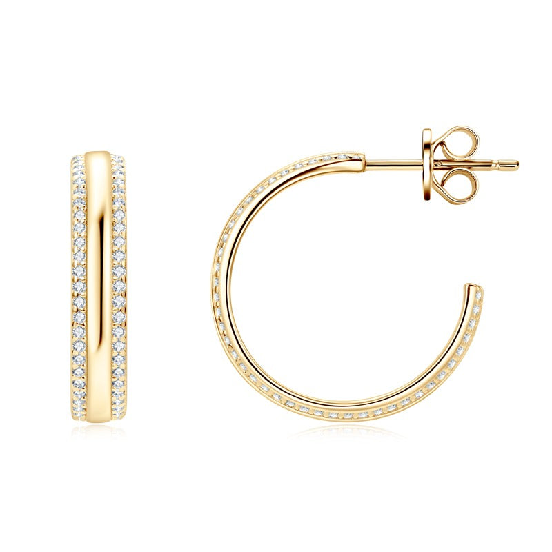 BROADWAY - Diamond Hoop Earrings