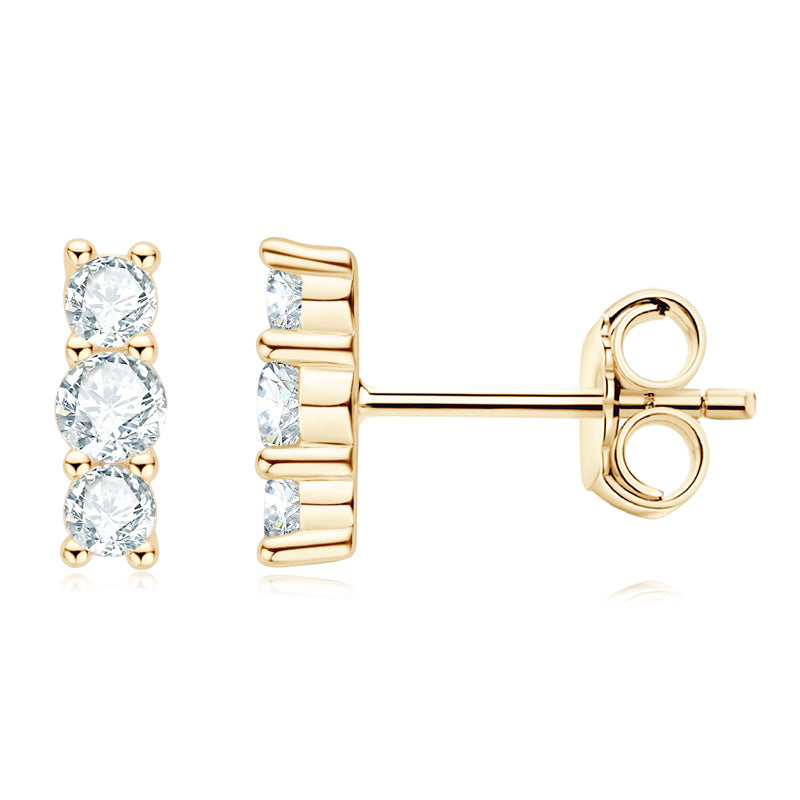 TRIPLE THREAT - Diamond Earrings
