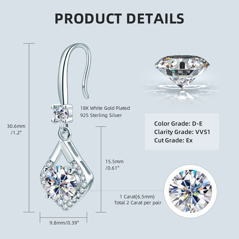 SATORRE - Diamond Dangle Earrings