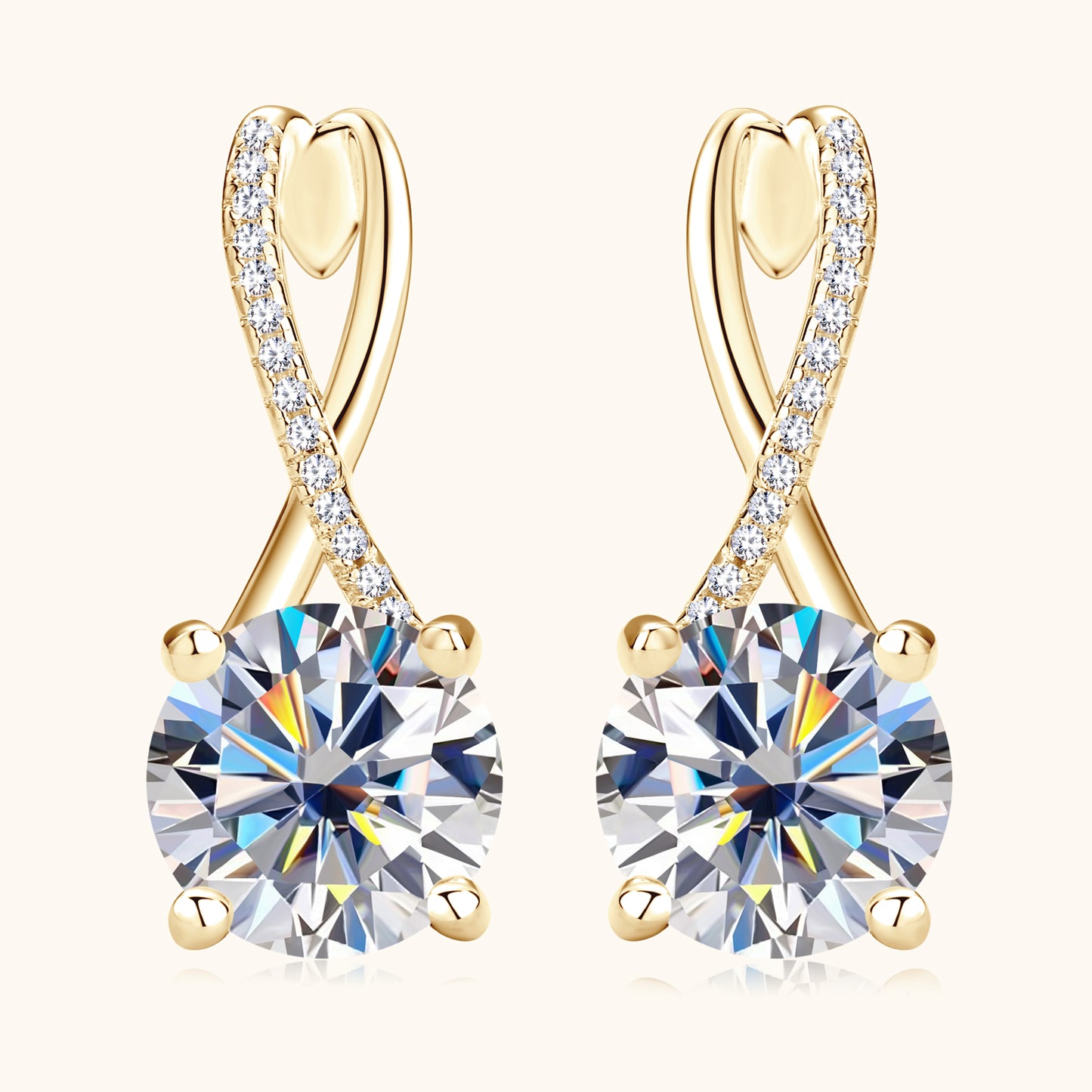 LEXINGTON - Diamond Crossover Earrings