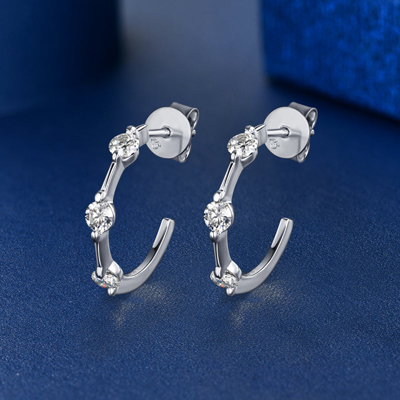 JAZAIRE - Diamond Hoop Earrings