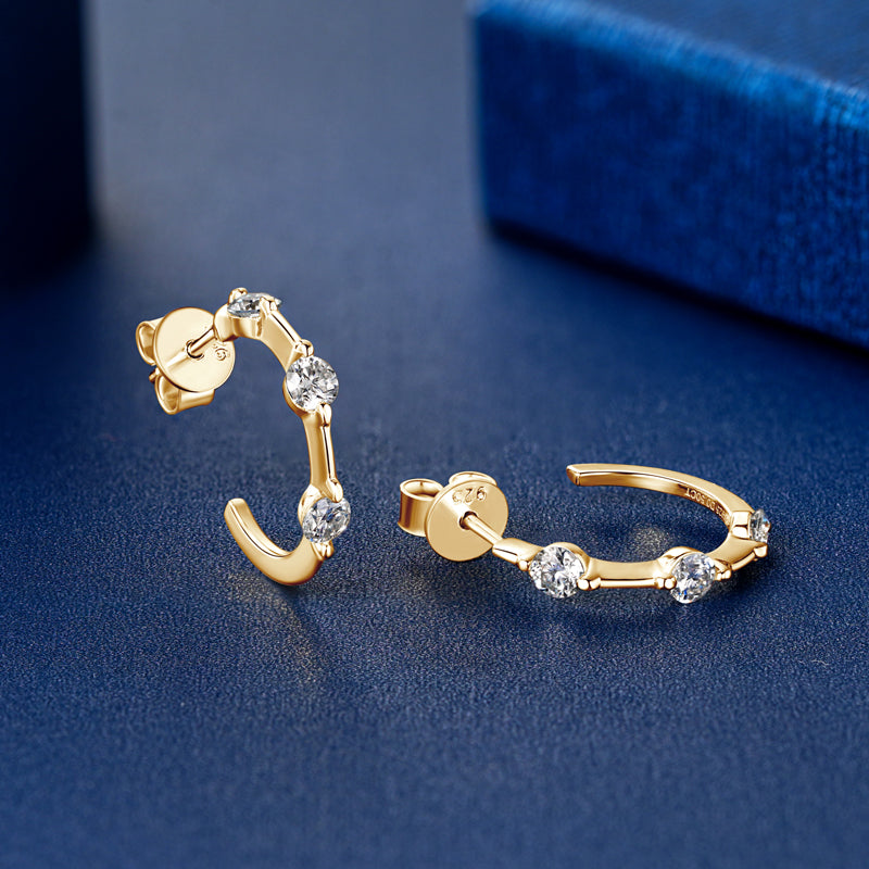 JAZAIRE - Diamond Hoop Earrings