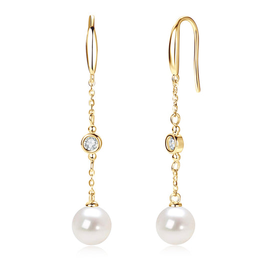 ROBBIANO - Pearl & Diamond Dangle Earrings