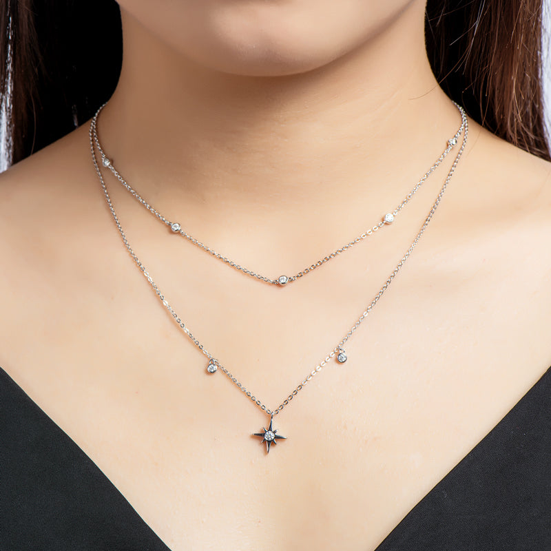 PALISADES - 5 Diamond Statement Necklace