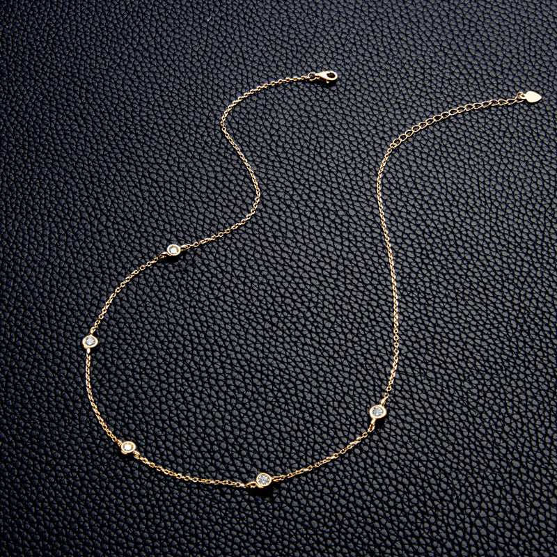 PALISADES - 5 Diamond Statement Necklace