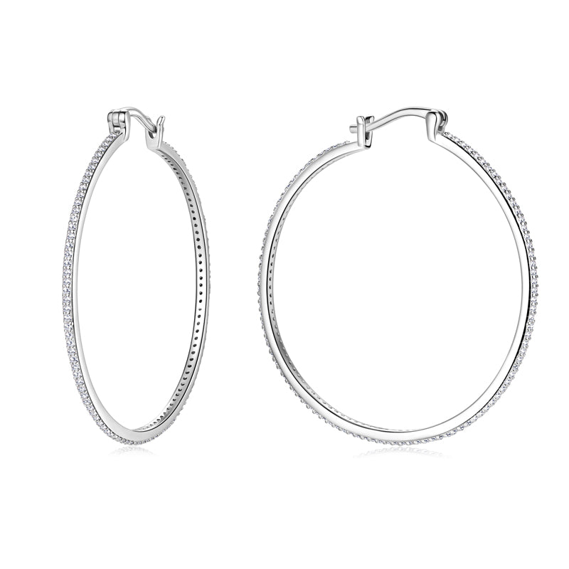 FELICITY - Diamond Hoop Earrings - 202 diamonds!