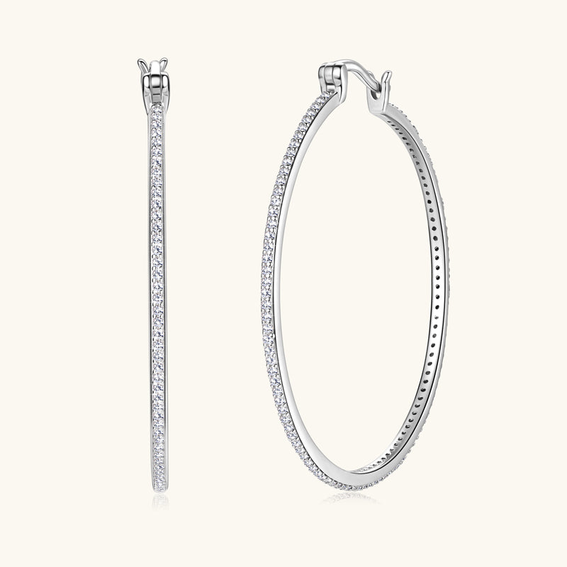 FELICITY - Diamond Hoop Earrings - 202 diamonds!