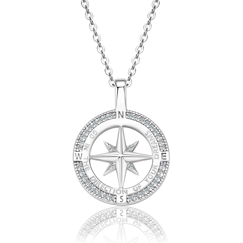 FOUND - Compass Pendant with 40 Zircons