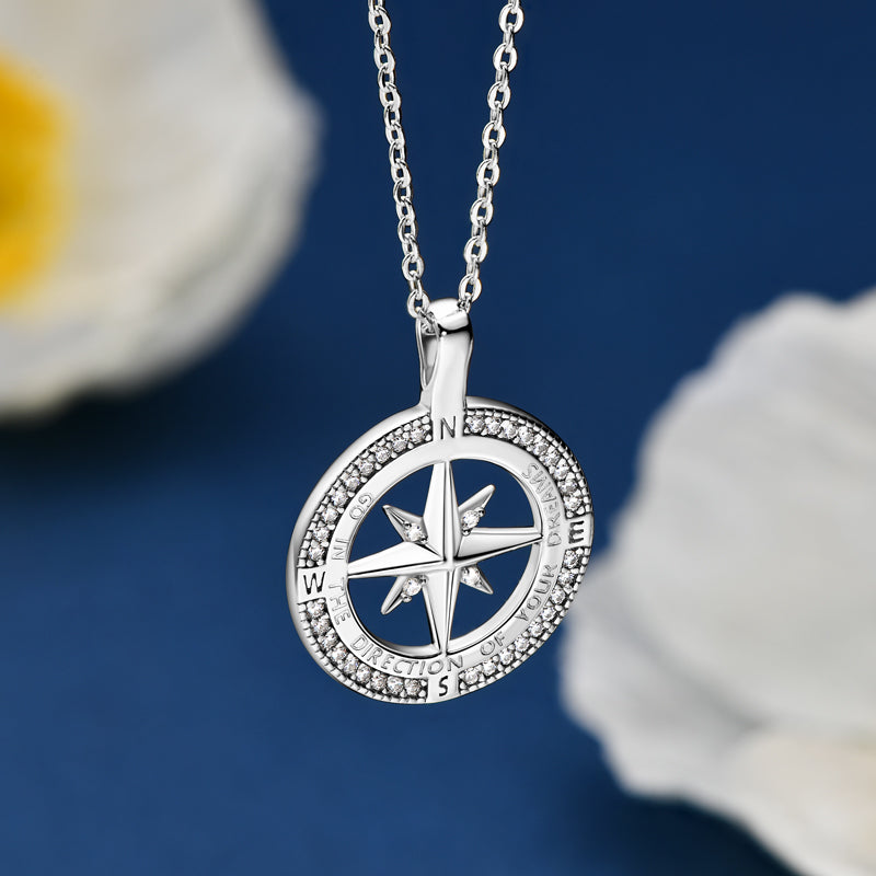 FOUND - Compass Pendant with 40 Zircons