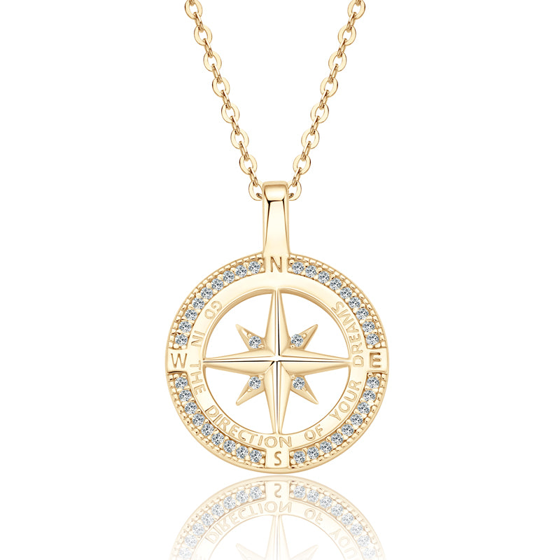 FOUND - Compass Pendant with 40 Zircons