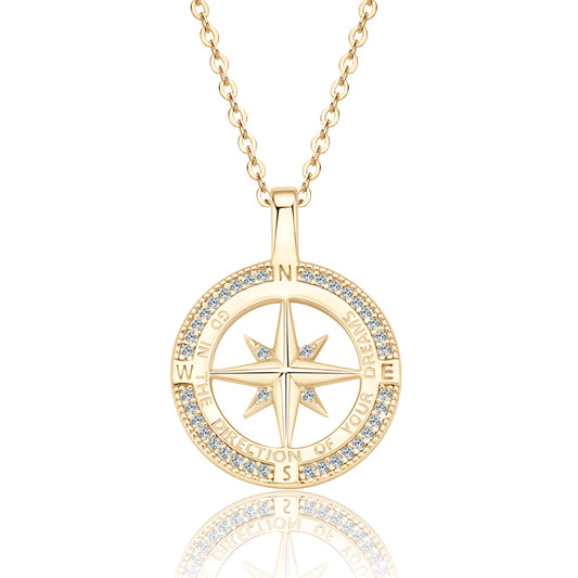 FOUND - Compass Pendant with 40 Zircons