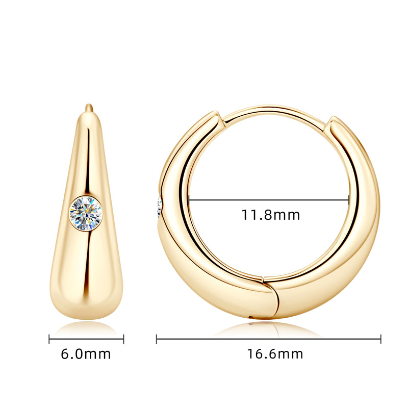 MILAN - Diamond Huggie Earrings