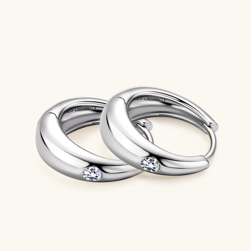 MILAN - Diamond Huggie Earrings