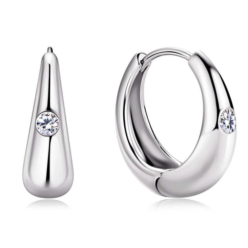 MILAN - Diamond Huggie Earrings