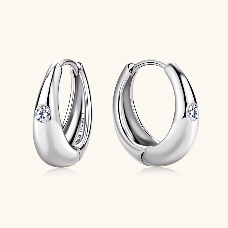MILAN - Diamond Huggie Earrings