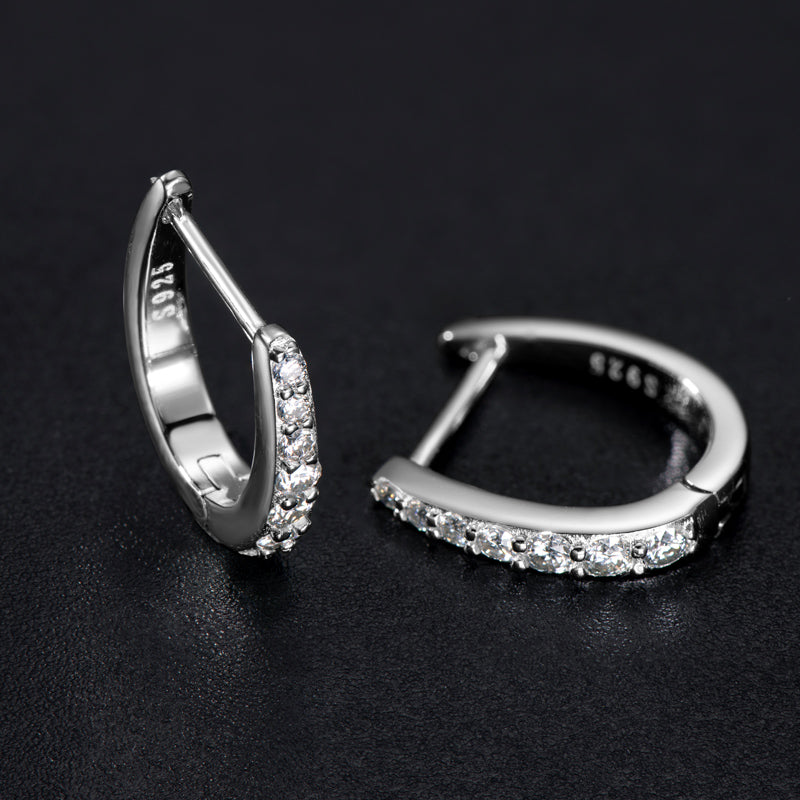 AMES - Diamond Laced Huggie Earrings