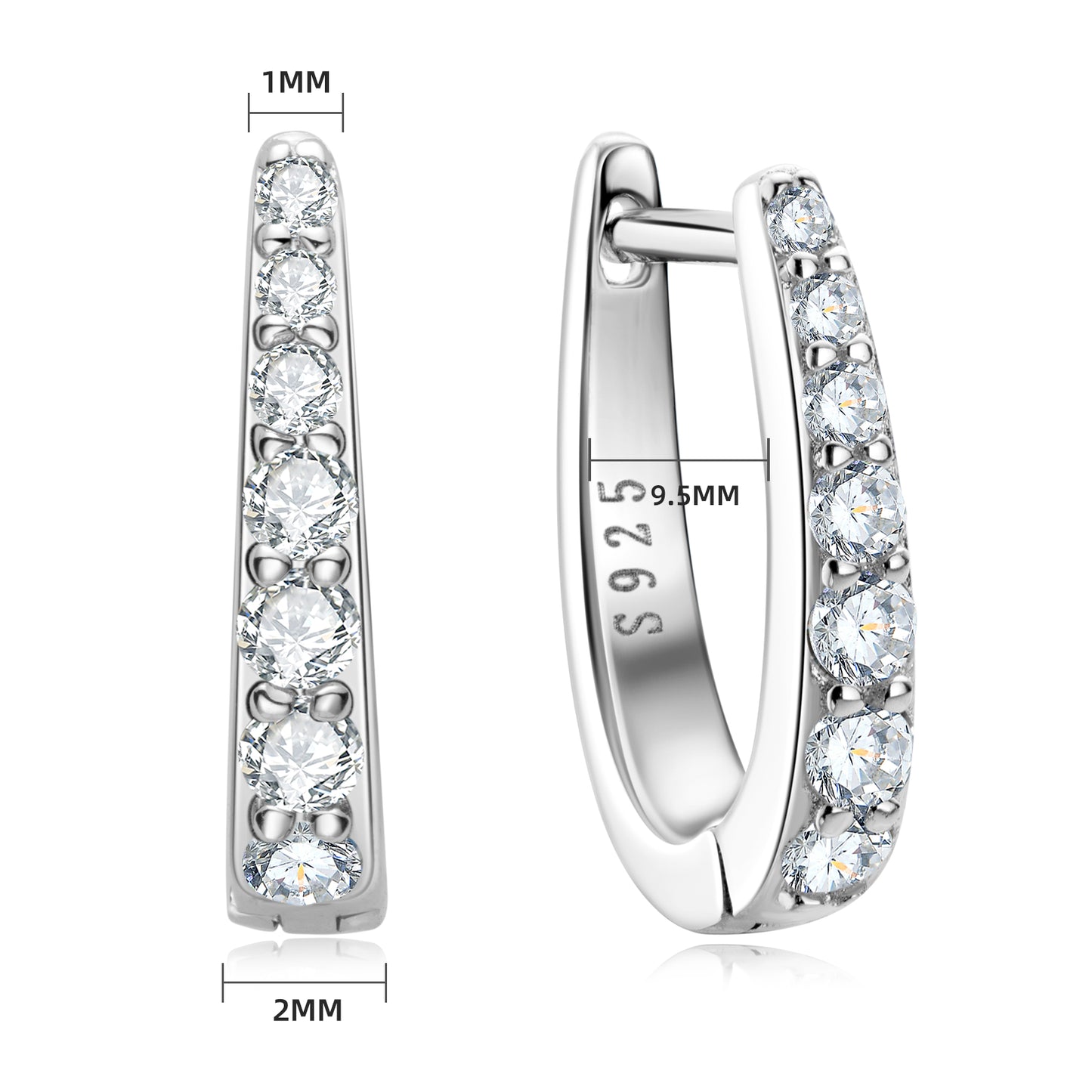 AMES - Diamond Laced Huggie Earrings