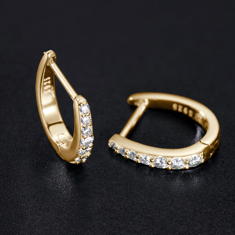 AMES - Diamond Laced Huggie Earrings