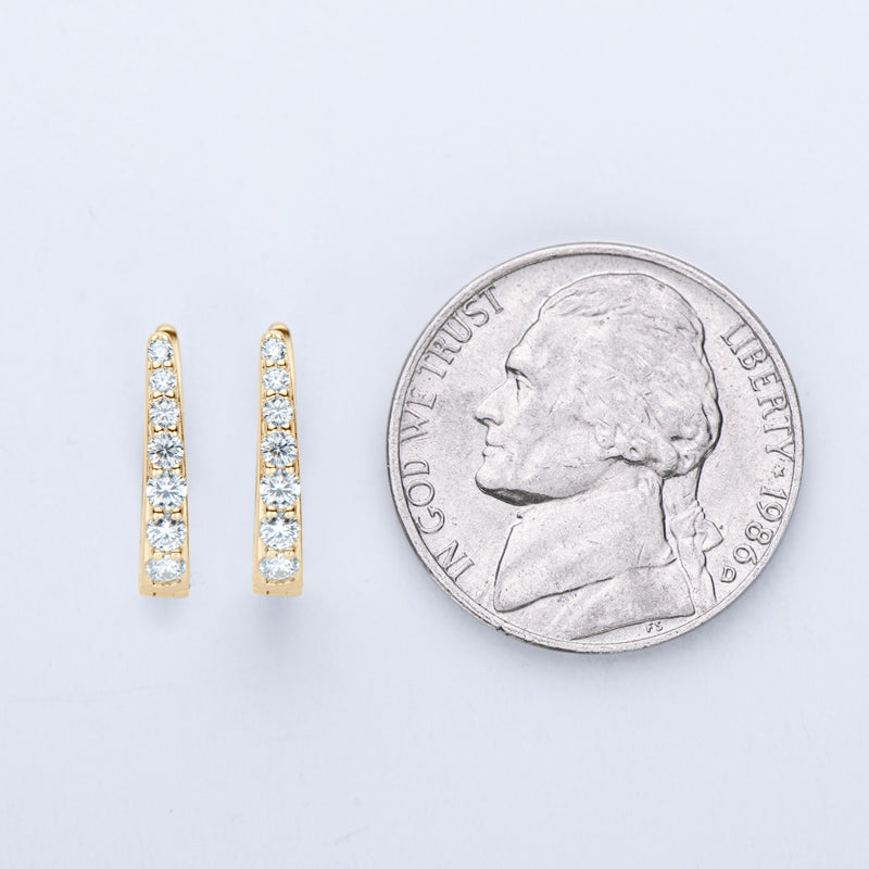 AMES - Diamond Laced Huggie Earrings