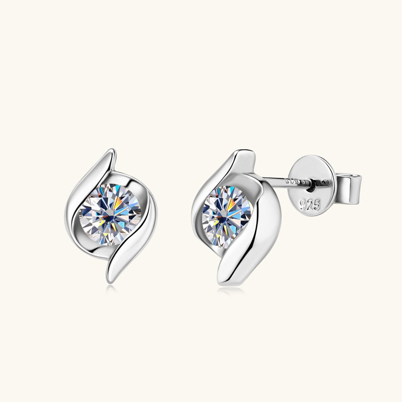 HENNESSY - Snatched Diamond Stud Earrings
