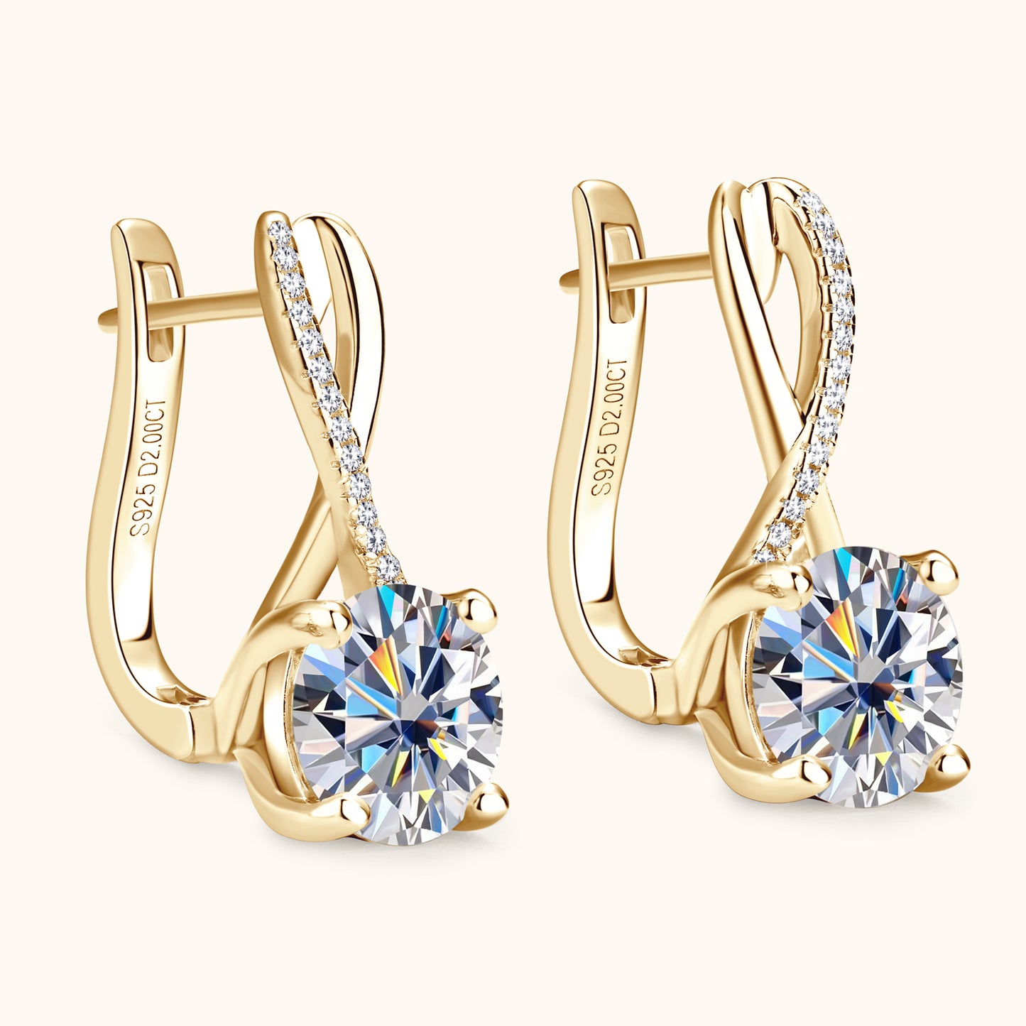 LEXINGTON - Diamond Crossover Earrings