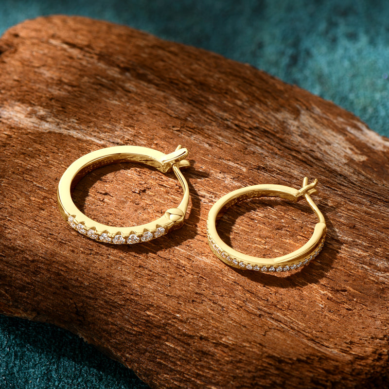 HARTLEY - Diamond Crossover Hoop Earrings