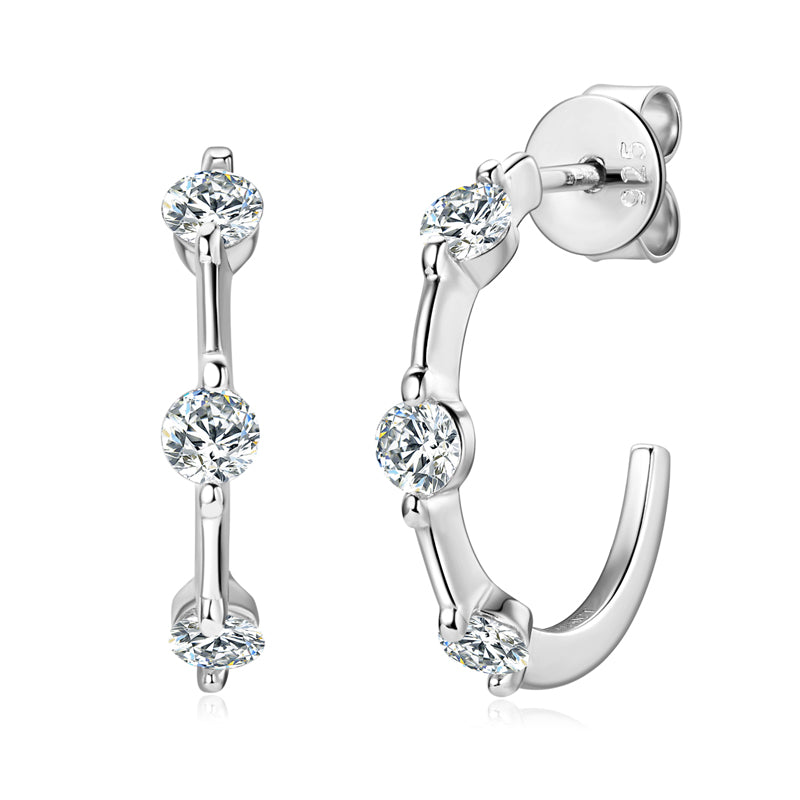 JAZAIRE - Diamond Hoop Earrings