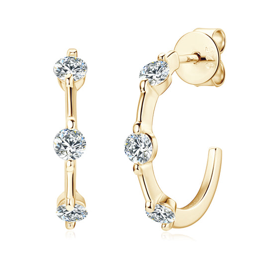 JAZAIRE - Diamond Hoop Earrings