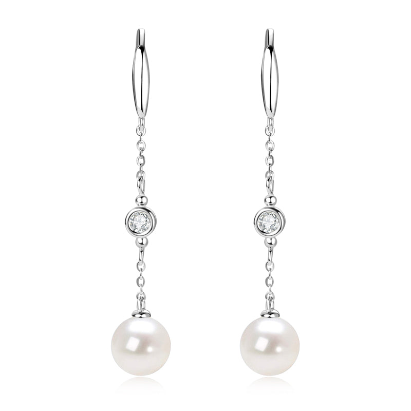 ROBBIANO - Pearl & Diamond Dangle Earrings