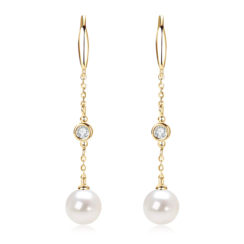 ROBBIANO - Pearl & Diamond Dangle Earrings