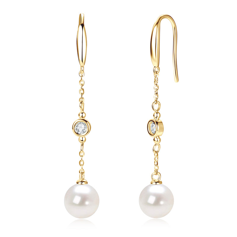 ROBBIANO - Pearl & Diamond Dangle Earrings