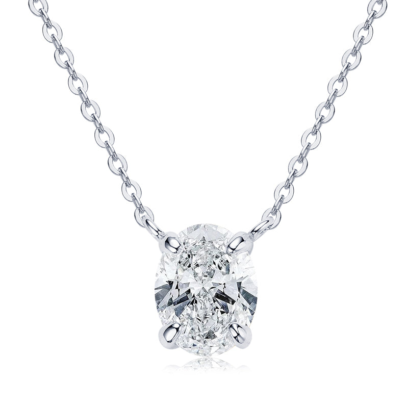 GIANNA - 2ct Oval Diamond Necklace