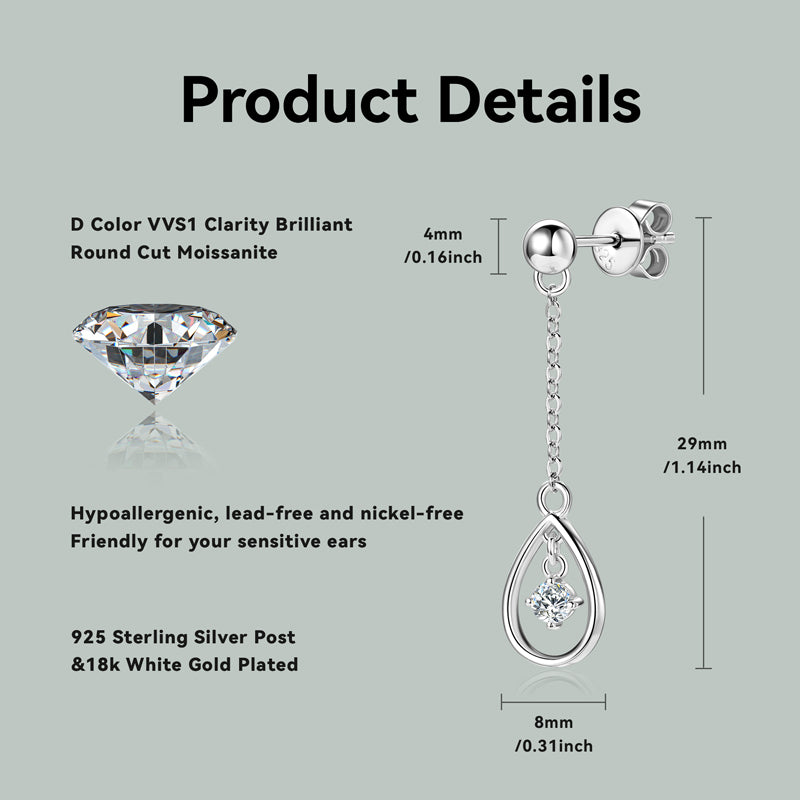 LYRA - Dangle Diamond Earrings