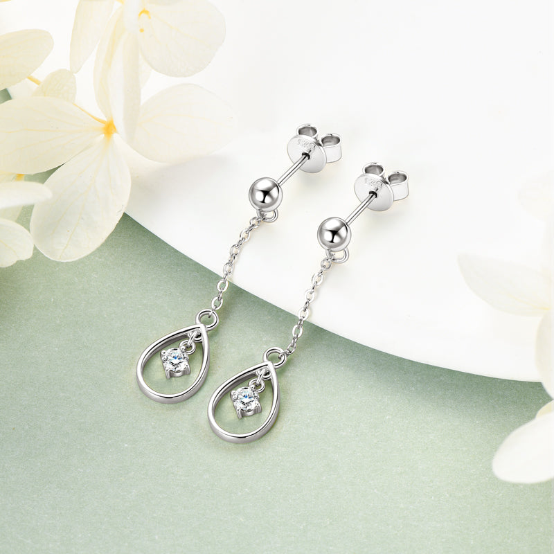 LYRA - Dangle Diamond Earrings