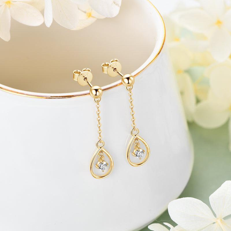 LYRA - Dangle Diamond Earrings
