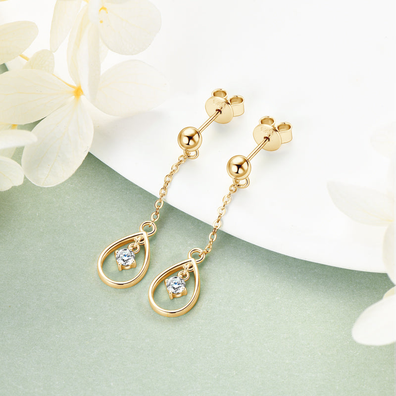 LYRA - Dangle Diamond Earrings