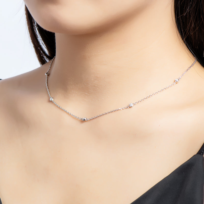 PALISADES - 5 Diamond Statement Necklace