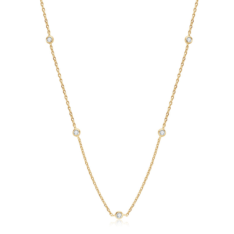 PALISADES - 5 Diamond Statement Necklace