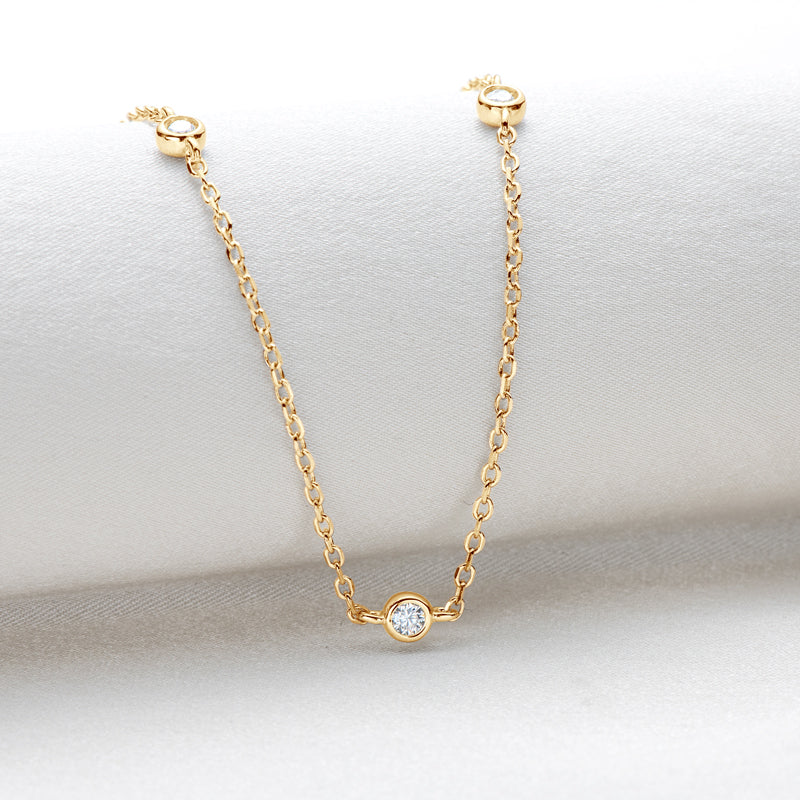 PALISADES - 5 Diamond Statement Necklace