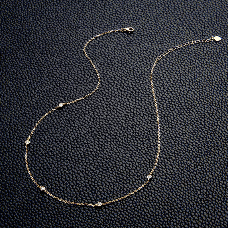 PALISADES - 5 Diamond Statement Necklace