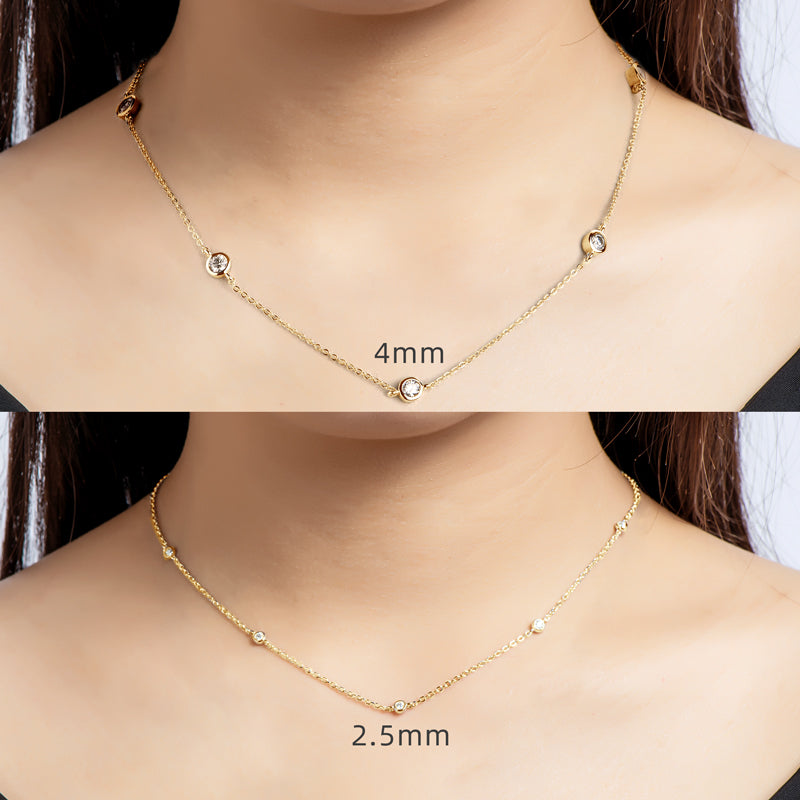 PALISADES - 5 Diamond Statement Necklace