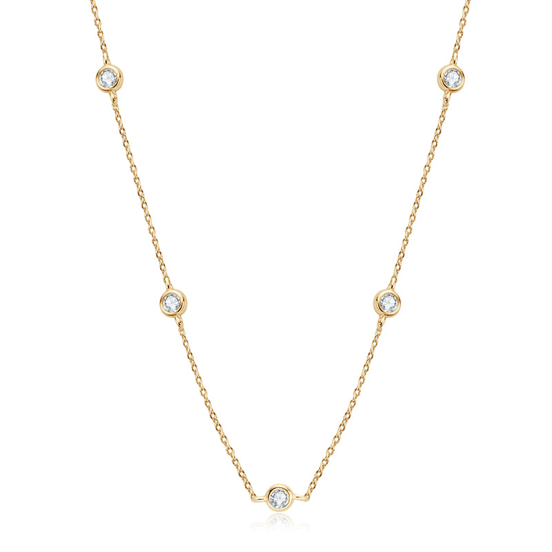 PALISADES - 5 Diamond Statement Necklace
