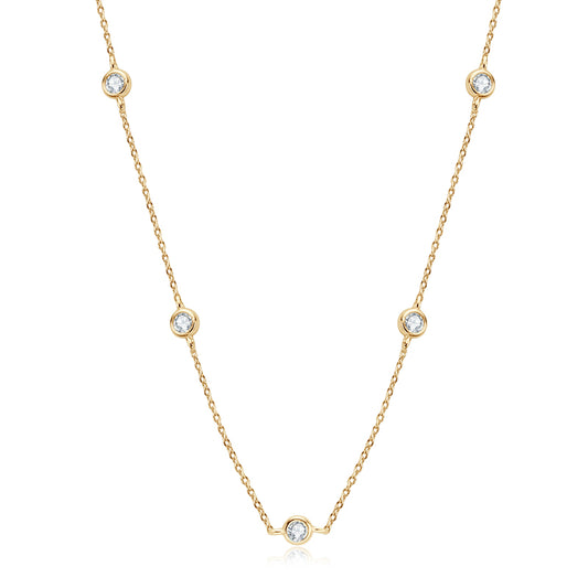 PALISADES - 5 Diamond Statement Necklace