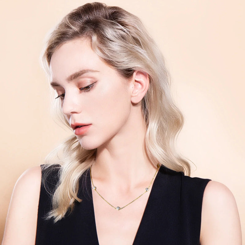 PALISADES - 5 Diamond Statement Necklace
